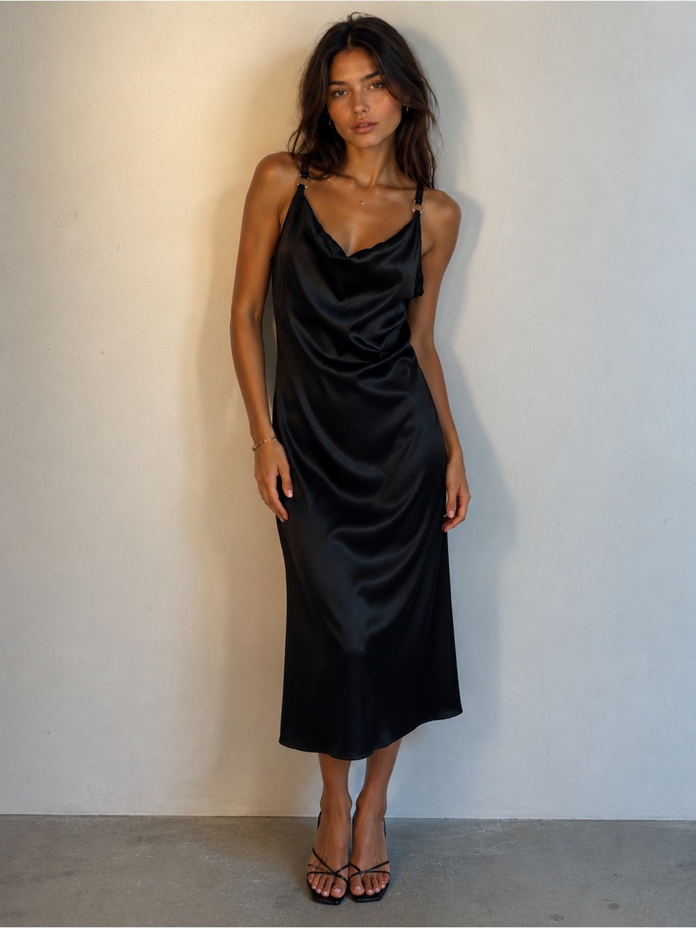 Steele silk slip dress Y2K